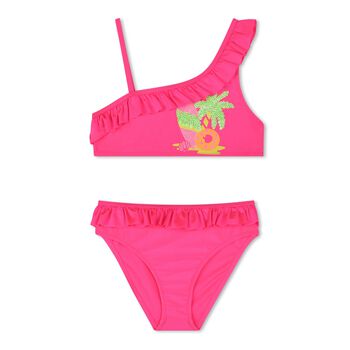 Girls Pink Frill Bikini