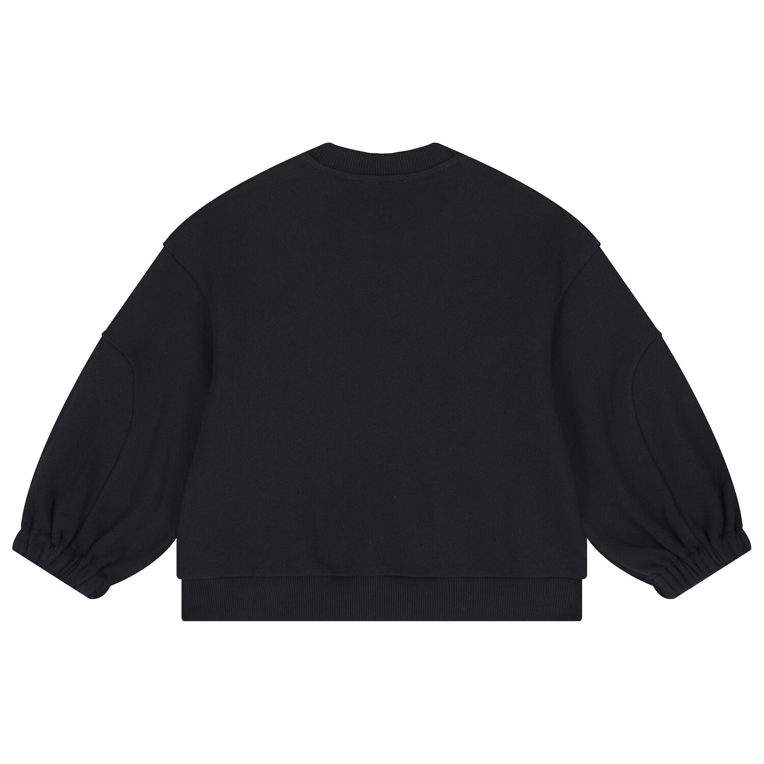 Girls Black Logo Sweatshirt, 1, hi-res