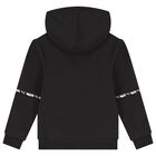 Boys Black Hot Wheels Logo Hooded Top, 1, hi-res