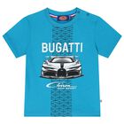 تيشيرت أولاد بالشعار باللون الأزرق, 3, hi-res