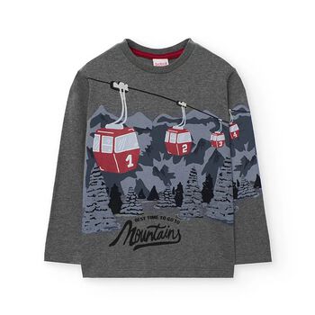 Boys Grey Mountain Long Sleeve Top