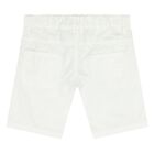 Younger Boys White Logo Shorts, 1, hi-res