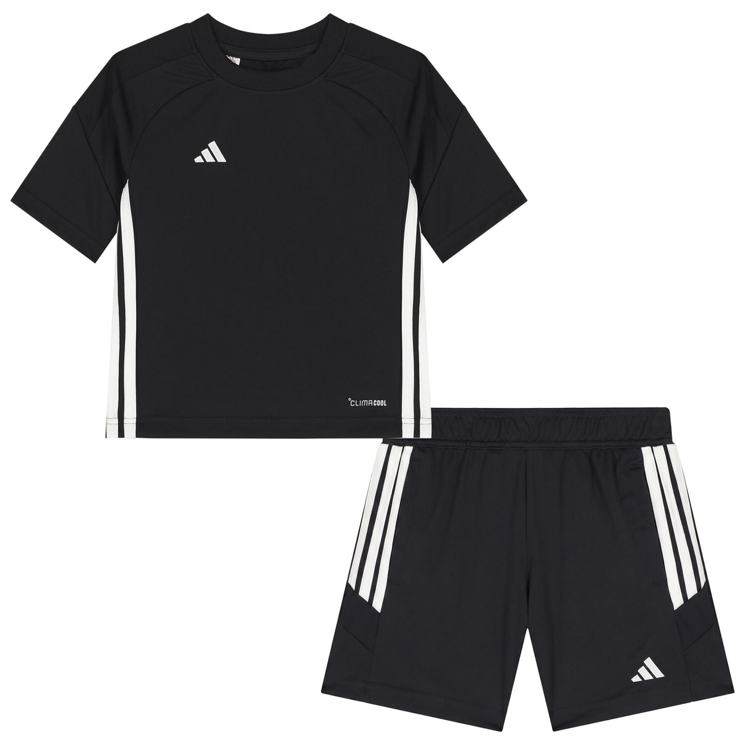 Boys Black Logo Shorts Set, 1, hi-res