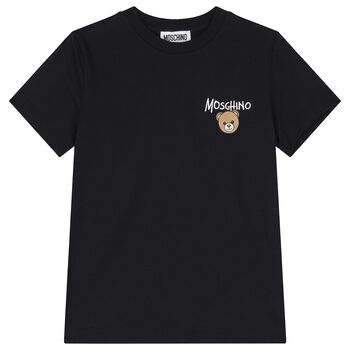 Black Teddy Bear Logo T-Shirt
