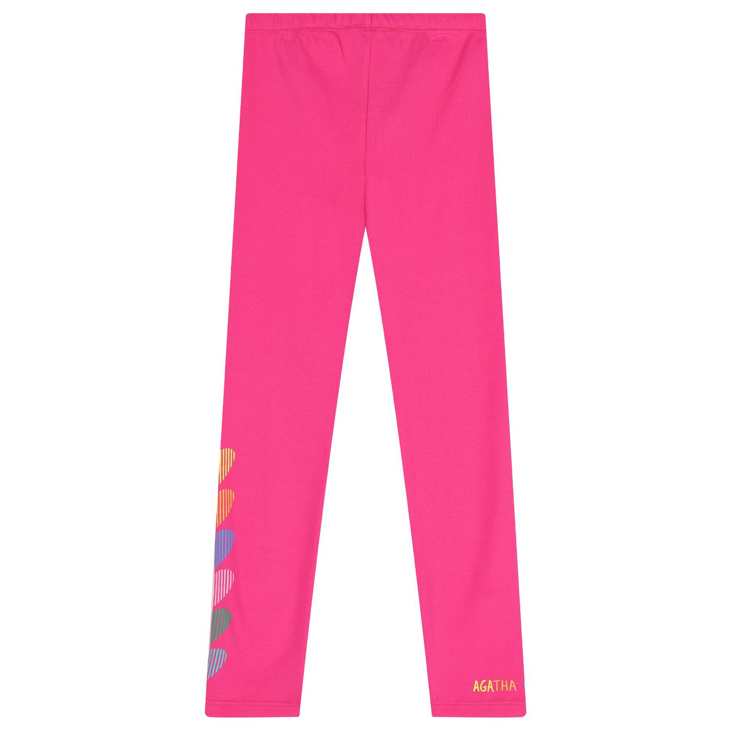 Girls Multi-Coloured Heart Leggings Set, 1, hi-res