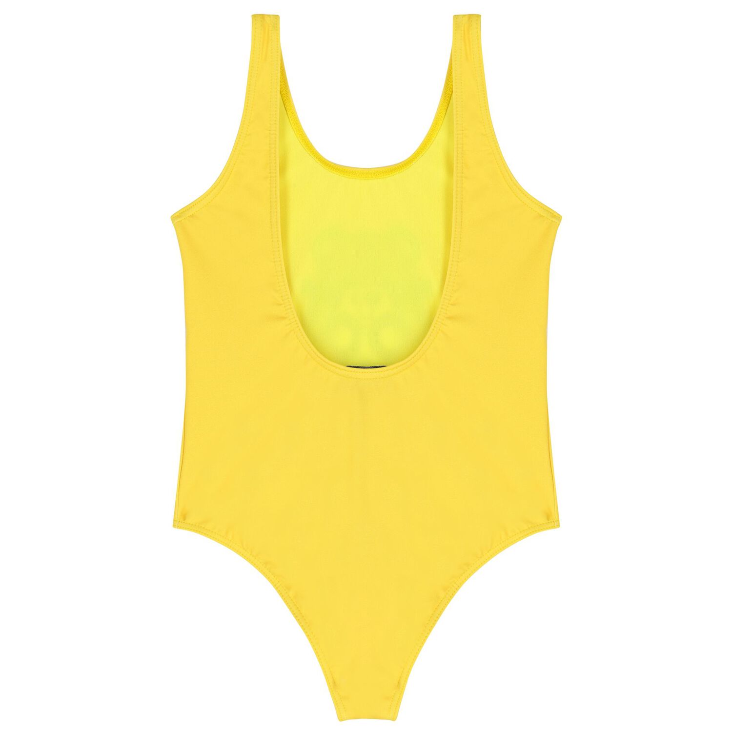 Girls Yellow Teddy Bear Logo Swimsuit, 2, hi-res