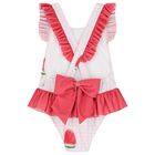 Girls Pink & Red Watermelon Swimsuit, 1, hi-res