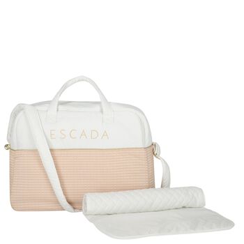 White & Pink Logo Baby Changing Bag ( 42cm )