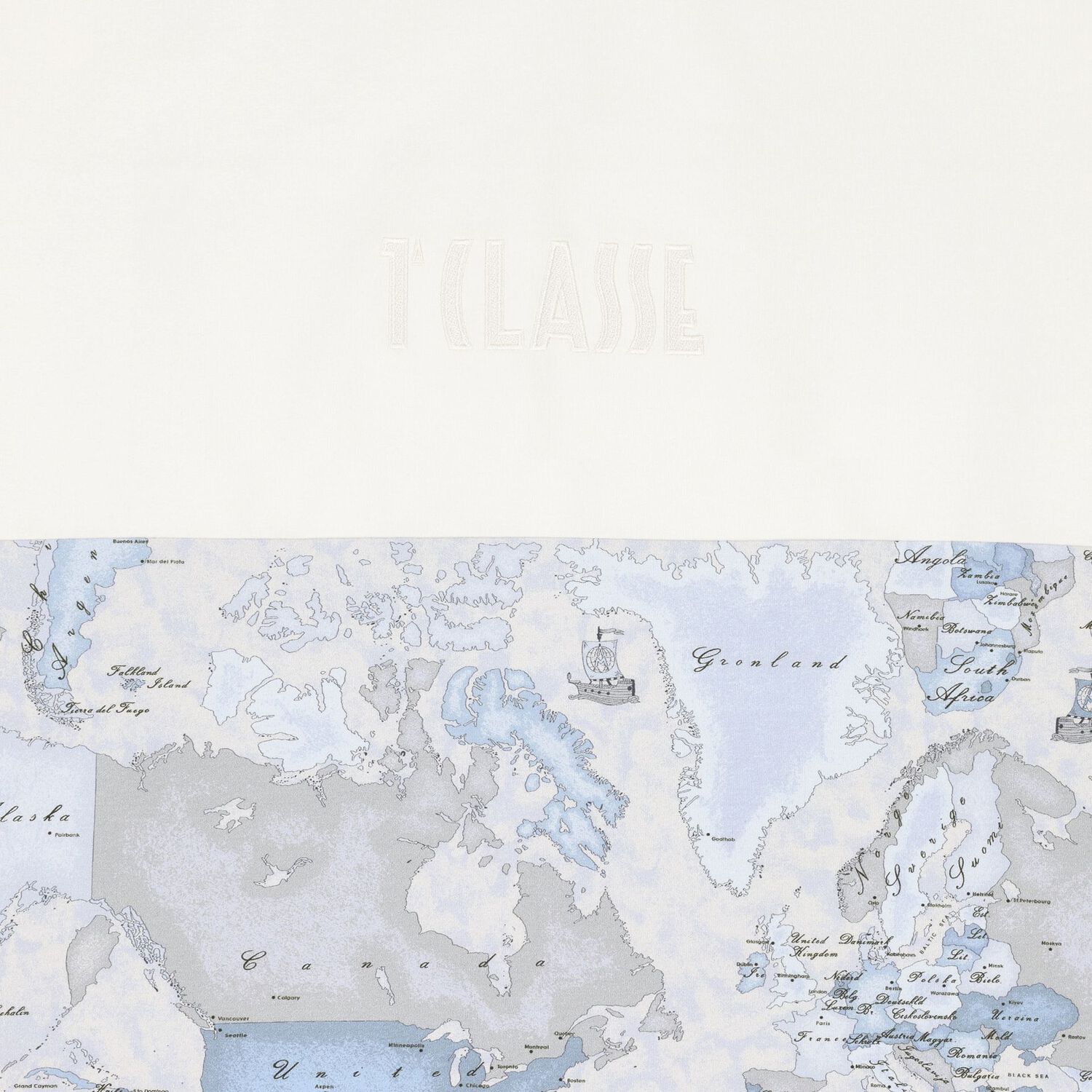 طقم هدايا أفرول  بطبعة خريطة  باللون الأزرق والرمادي للأطفال , 3, hi-res image number null