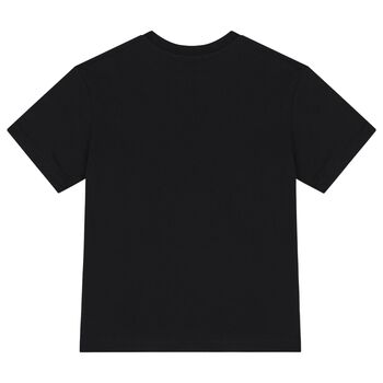 Girls Black & Pink Logo T-Shirt