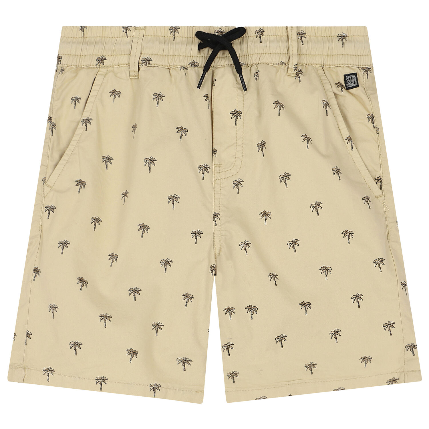 Boys Beige Palm Tree Shorts, 1, hi-res image number null