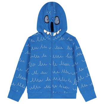 Boys Blue Yeti Hooded Zip Up Top