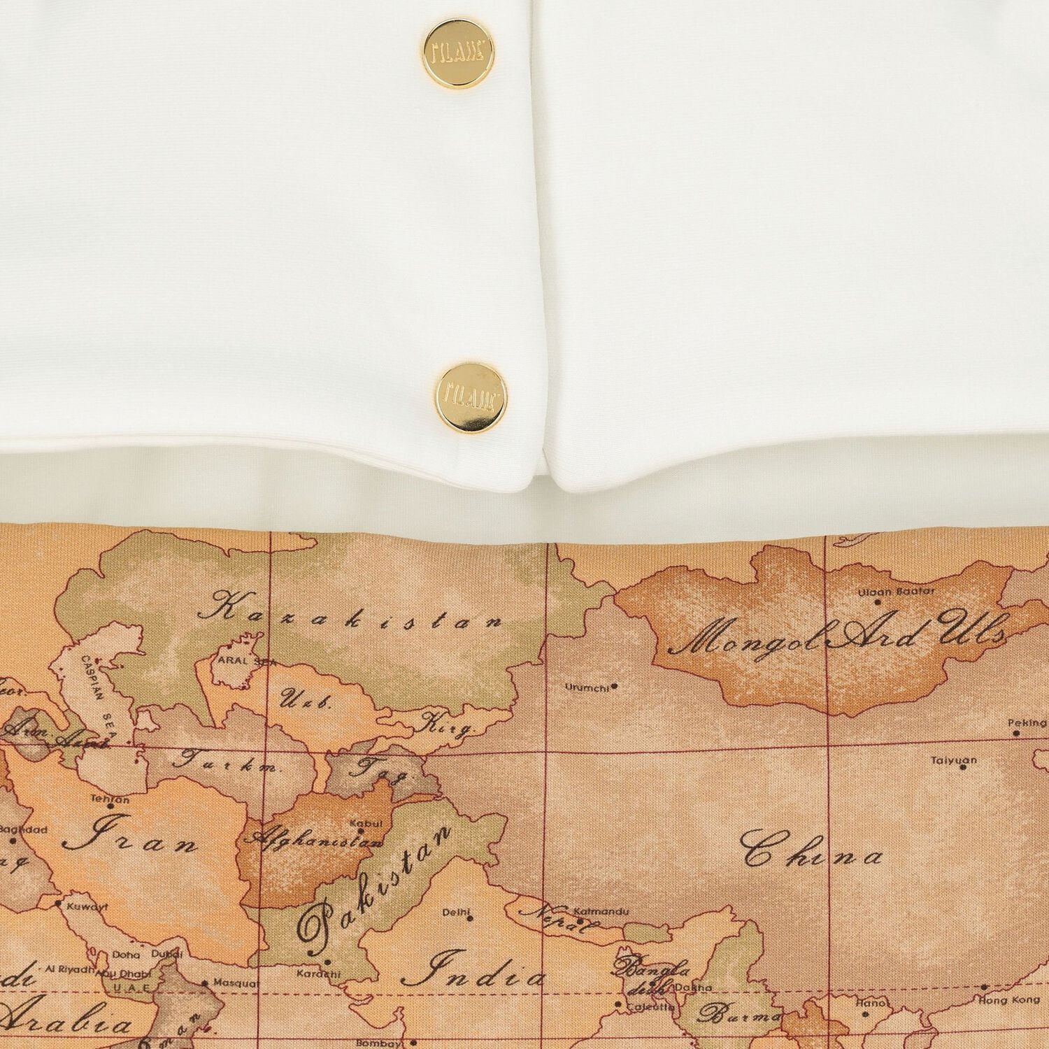 Ivory & Beige Geo Map Baby Nest, 1, hi-res