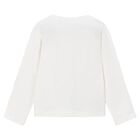 Girls Ivory Embroidered Floral Long Sleeve Top, 2, hi-res