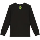 Boys Black Crocodile Long Sleeve Top, 2, hi-res