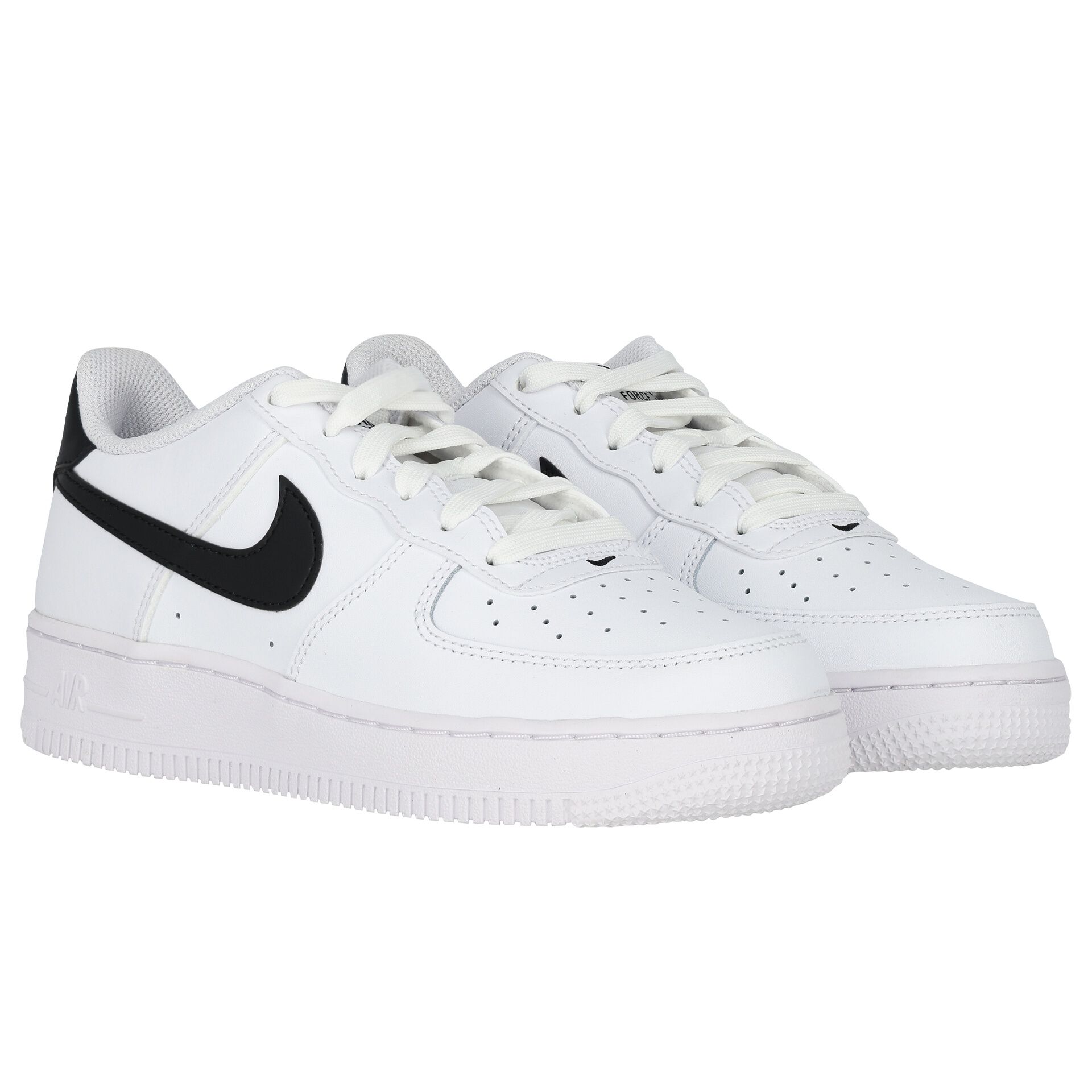 black and white nike air force 1 junior