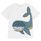 Boys White Whale T-Shirt, 1, hi-res
