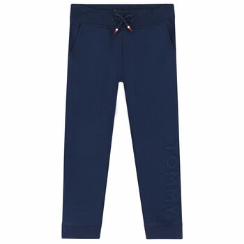 Boys Navy Logo Joggers