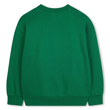 Boys Green Tiger Logo Sweatshirt