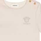 Girls Beige Medusa Logo Dress, 1, hi-res