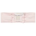 Baby Girls Pink Logo Ruffled Headband, 2, hi-res