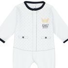 Boys White Babygrow, 3, hi-res
