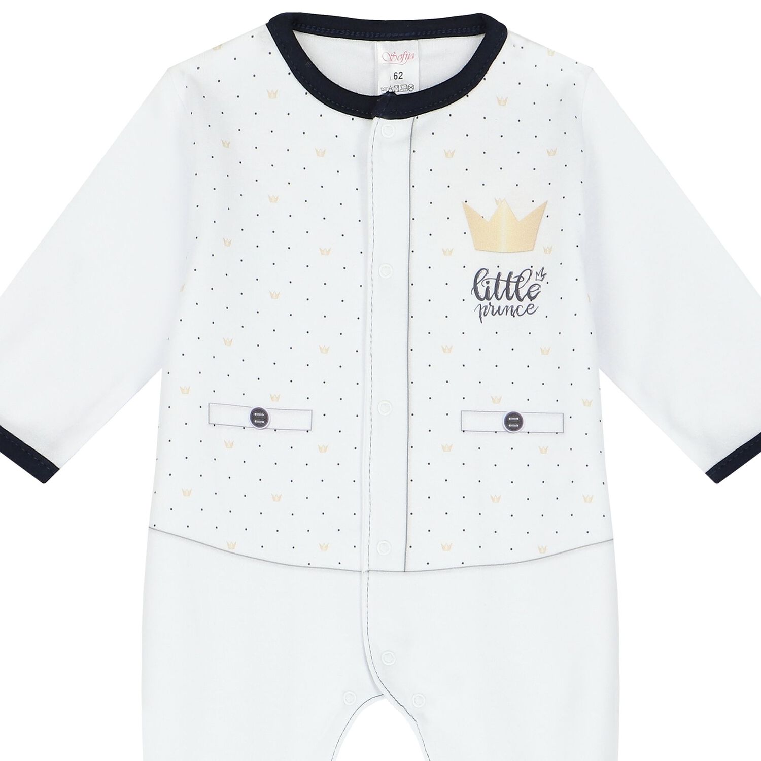 Boys White Babygrow, 3, hi-res image number null