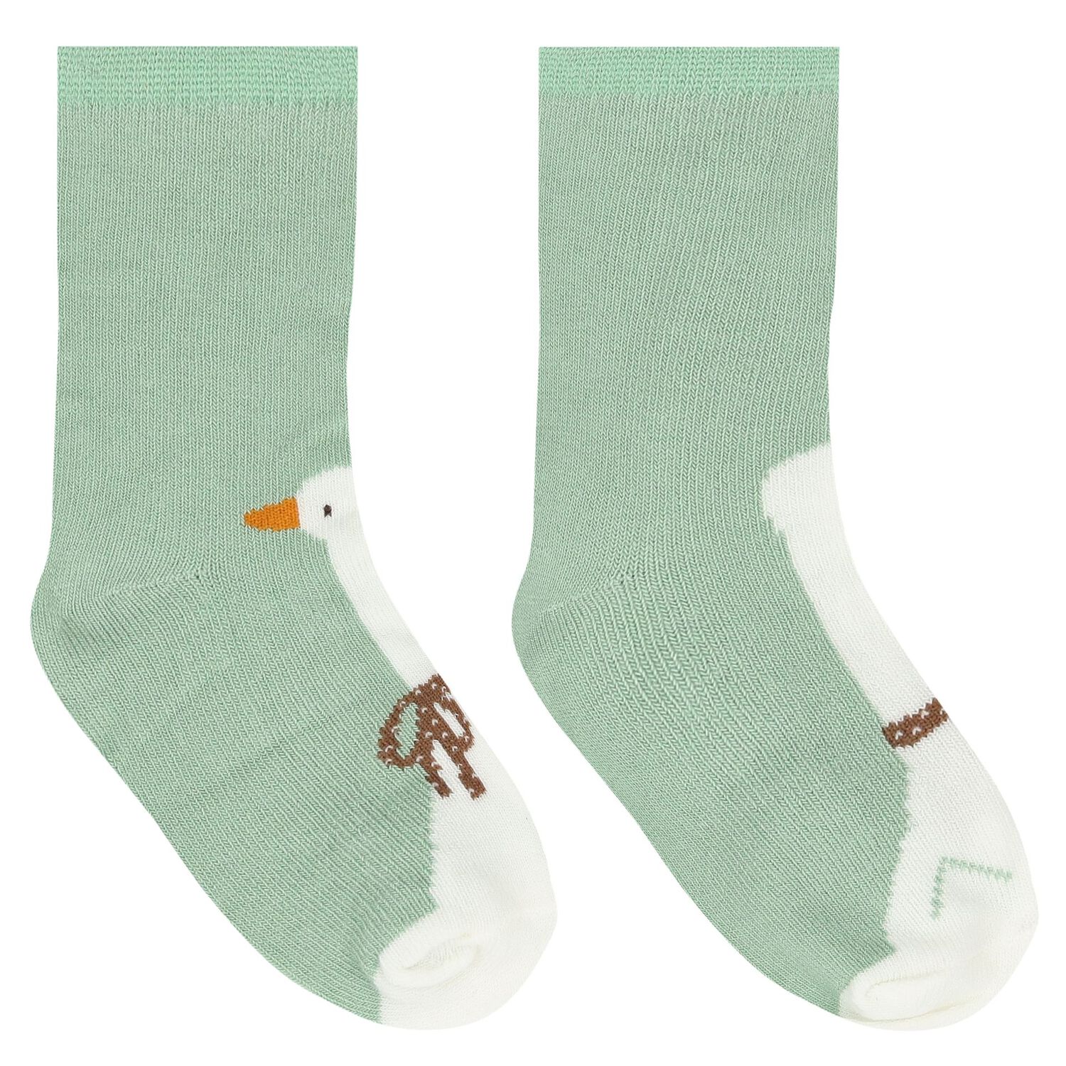 Baby Girls Green & Ivory Socks ( 4-Pack ), 1, hi-res