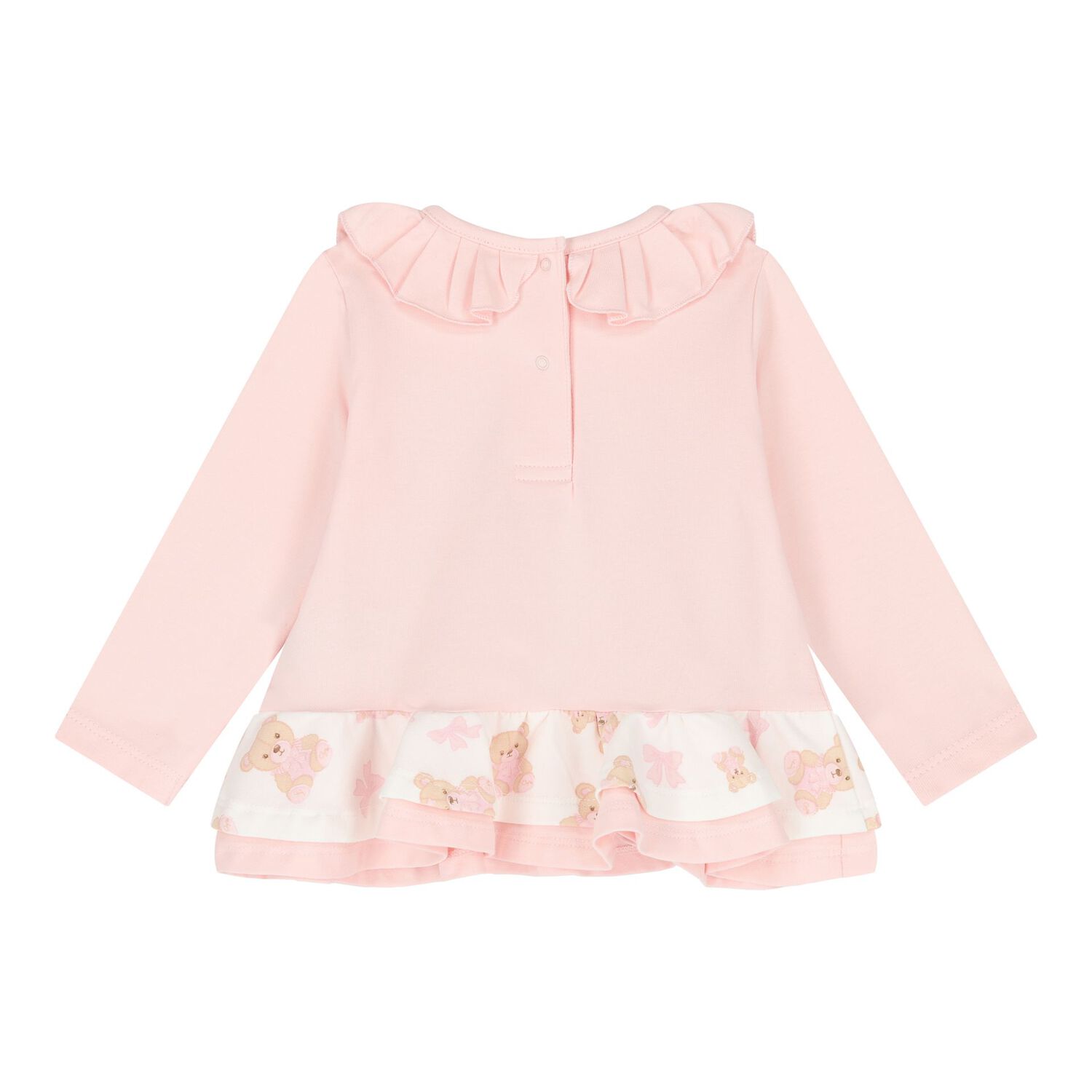 Baby Girls Pink & White Teddy Bear Leggings Set, 1, hi-res image number null