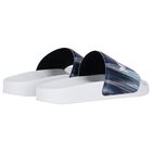 Navy Blue & White Logo Zigzag Sliders, 1, hi-res
