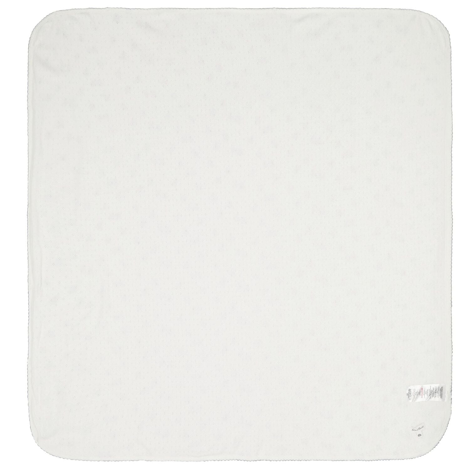 Baby Boys Ivory & Blue Teddy Bear Blanket, 2, hi-res