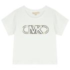 Girls Ivory Logo T-Shirt, 1, hi-res