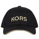 كاب بنات بالشعار باللون الاسود, 1, hi-res