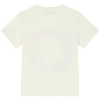 Girls Ivory Floral Logo T-Shirt