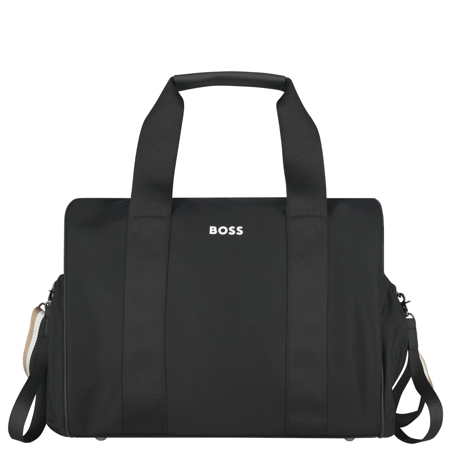 Black Logo Baby Changing Bag, 1, hi-res