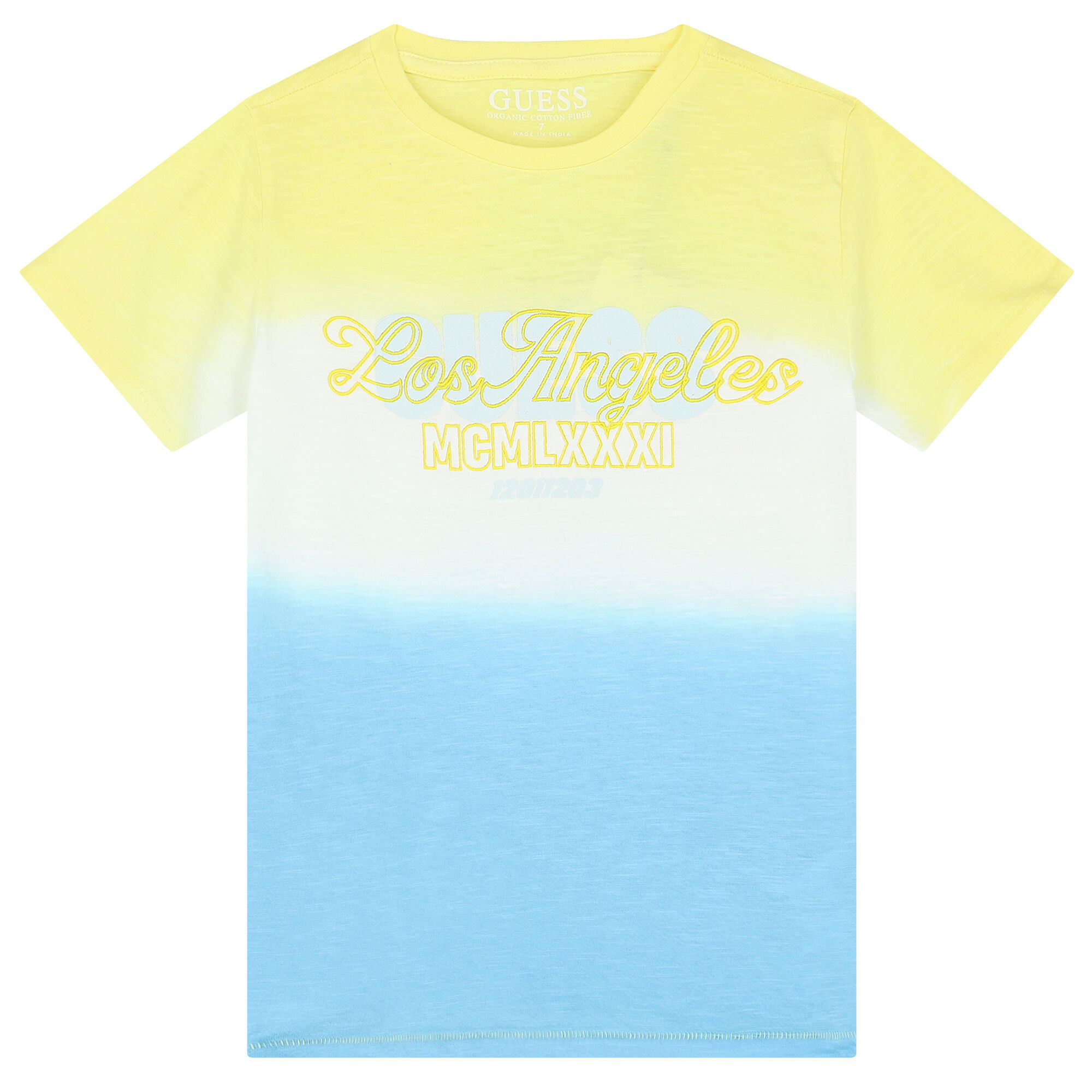 Blue and yellow guess shirt sales