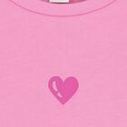 Girls Pink Heart T-Shirt, 1, hi-res