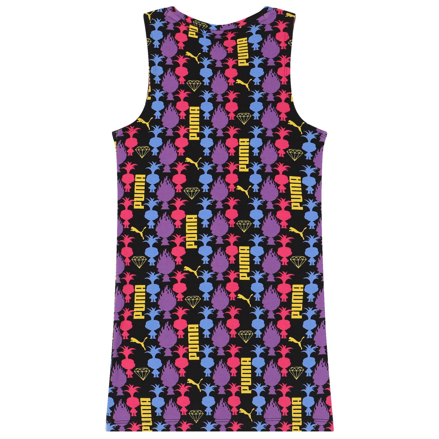Girls Black Trolls Logo Dress, 1, hi-res image number null