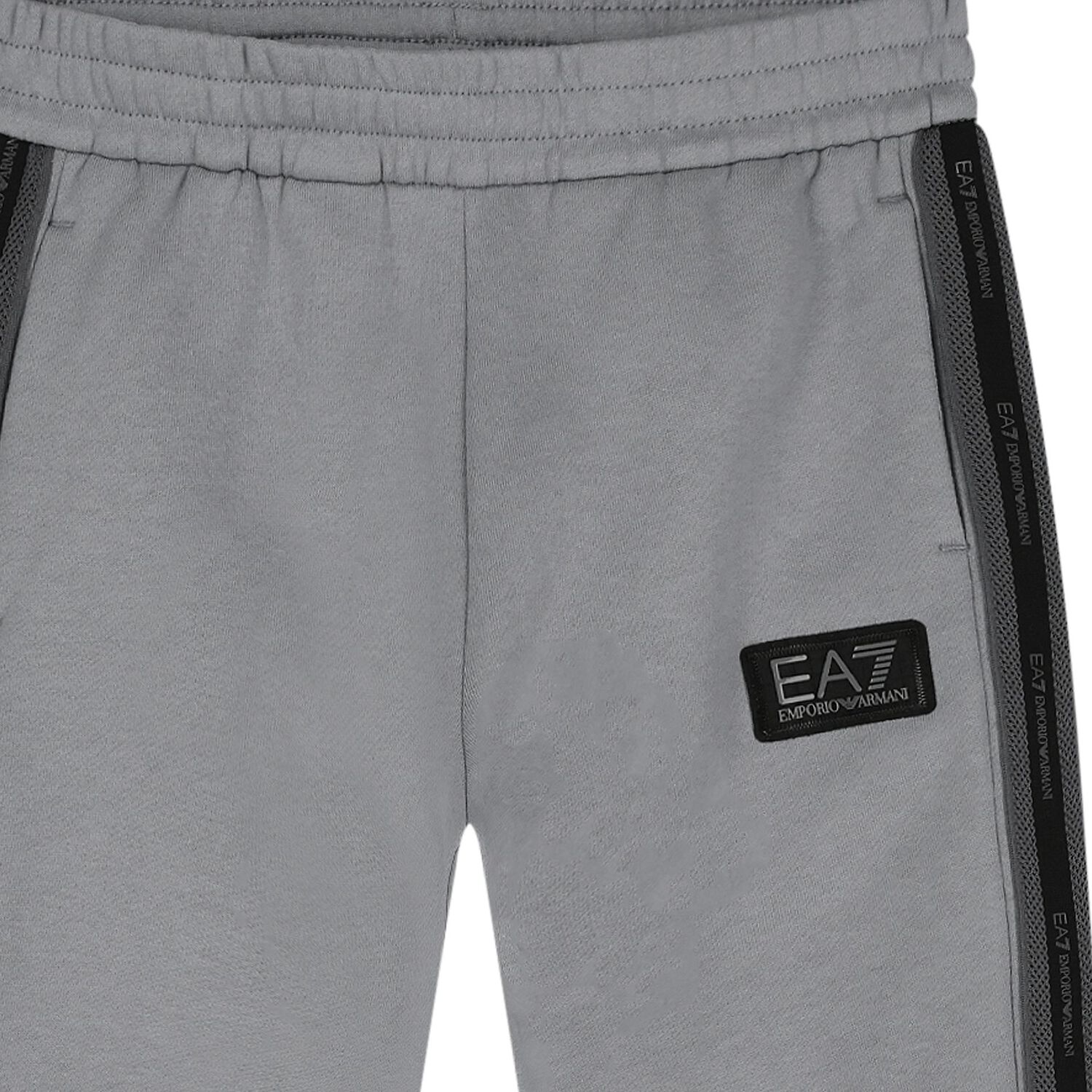 Boys Grey & Black Logo Joggers , 1, hi-res