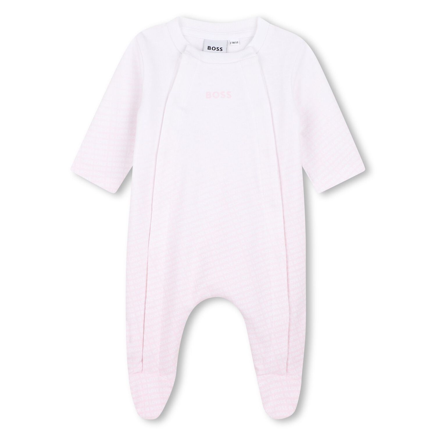 Baby Girls White & Pink Logo Babygrow Gift Set, 1, hi-res