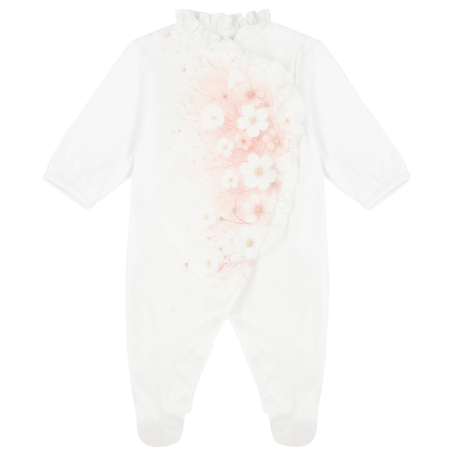 Baby Girls Ivory Floral Babygrow, 2, hi-res image number null