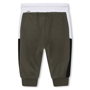 Younger Boys Green Logo Joggers