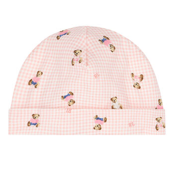 قبعة تيدي باللون الزهري للبنات