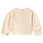 Younger Girls Beige Printed Long Sleeve Top, 1, hi-res