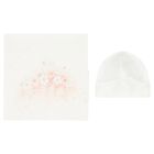 طقم بطانية باللون عاجية مزخرفة بالزهور للبنات , 2, hi-res