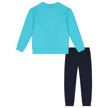 Boys Blue & Navy Blue Tracksuit