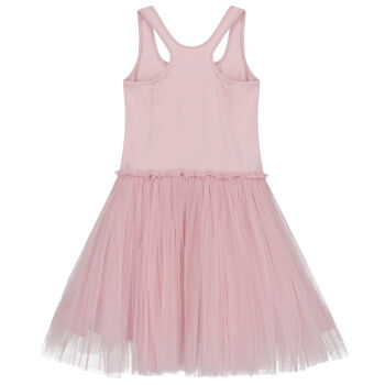 Girls Pink Embellished Tulle Dress