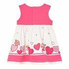 Baby Girls White & Pink Dress, 2, hi-res