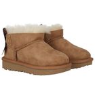 Younger Girls Beige Ultra Mini Bailey Bow Boots, 2, hi-res