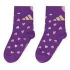 Girls Purple, Grey & White Disney Logo Socks ( 3-Pack ), 1, hi-res